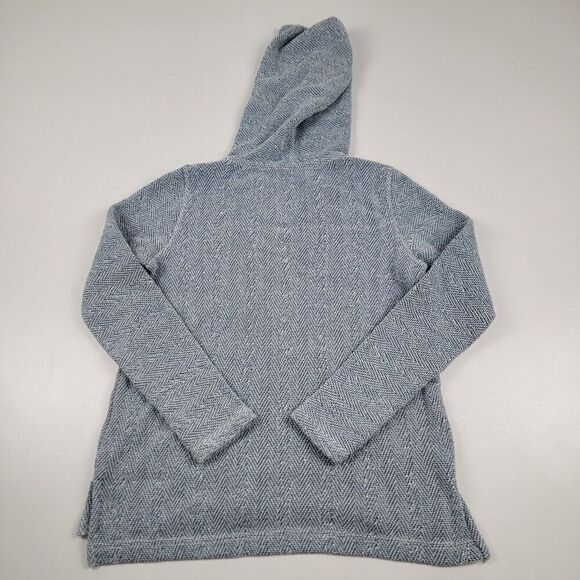 Faherty Hoodie Adult Blue Pullover Pocket Whitewater Drug Rug Womens XS - Picture 10 of 10